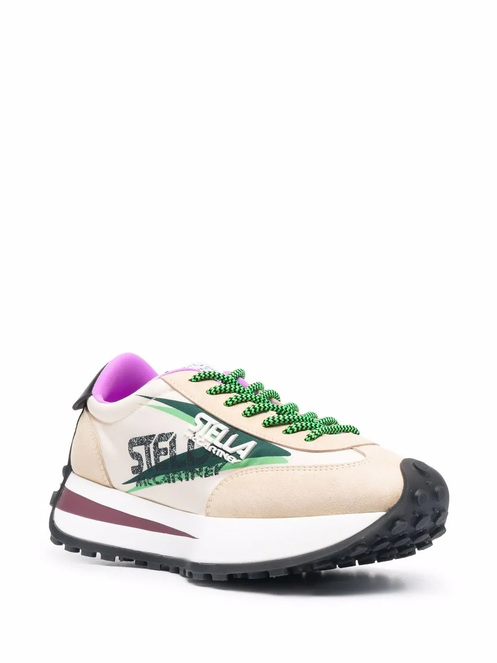 Stella McCartney Reclypse sneakers van gerecycled polyester - Beige