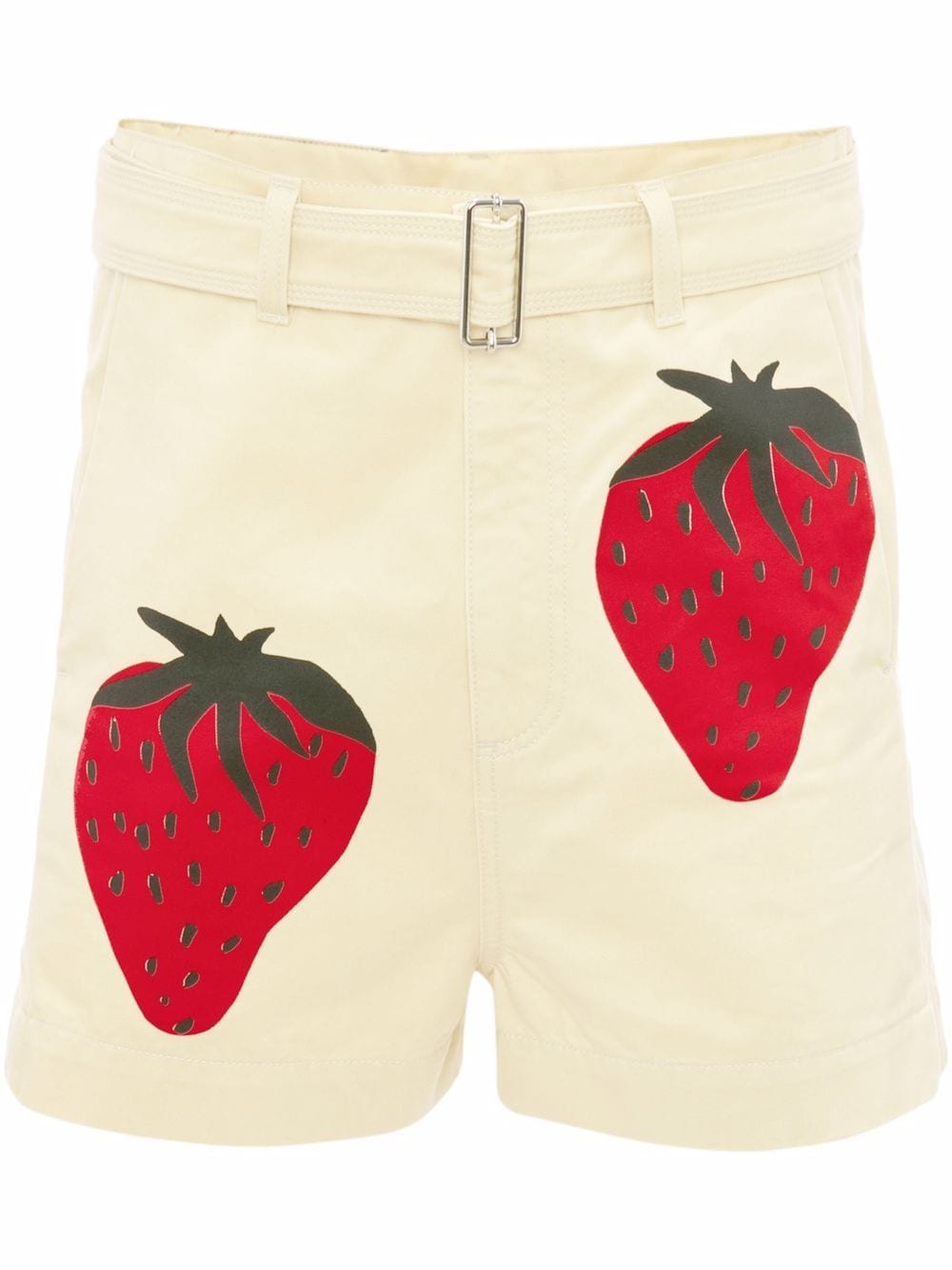 strawberry-print shorts