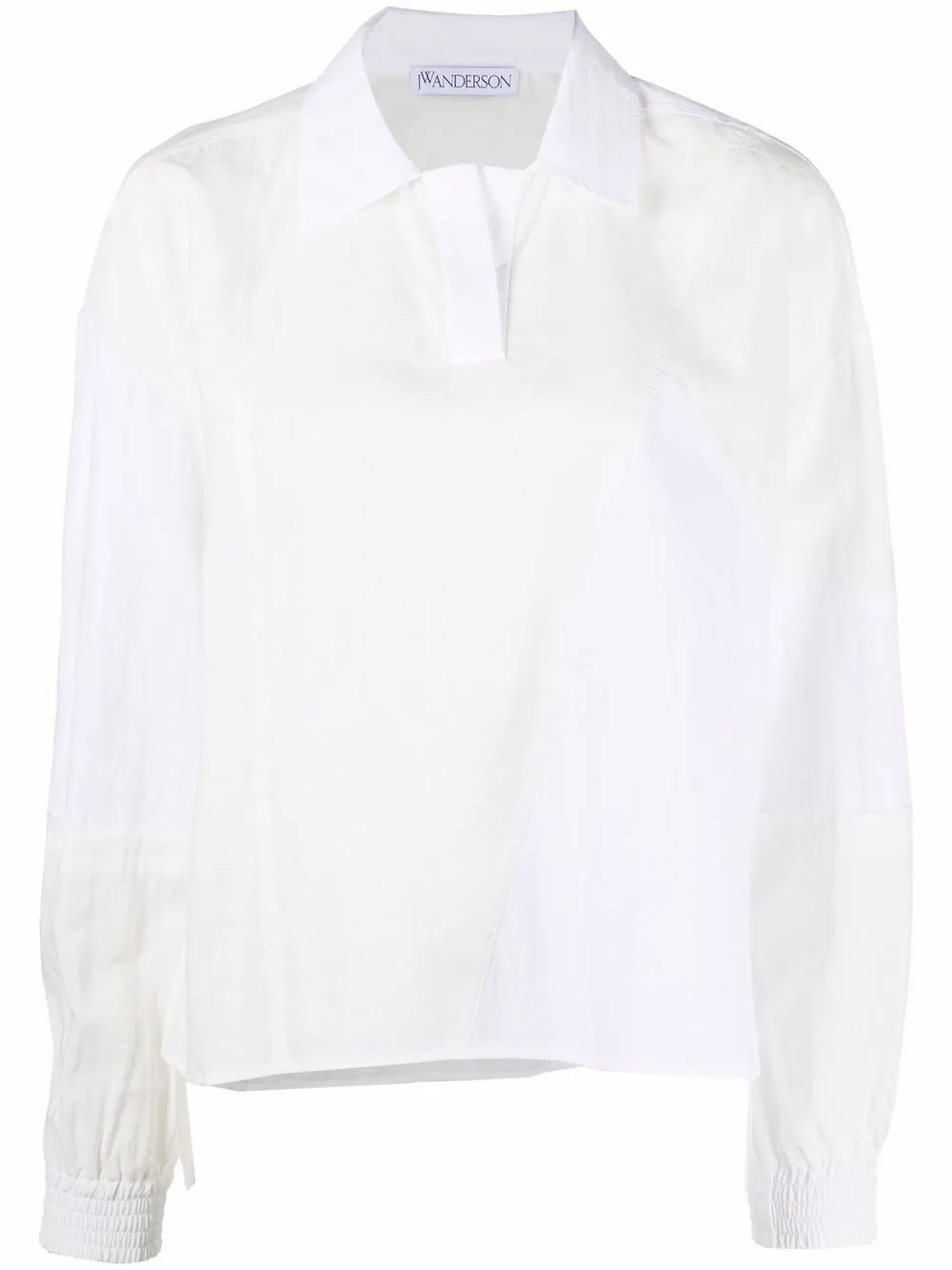 

JW Anderson blusa con cuello de playera tipo polo - Blanco