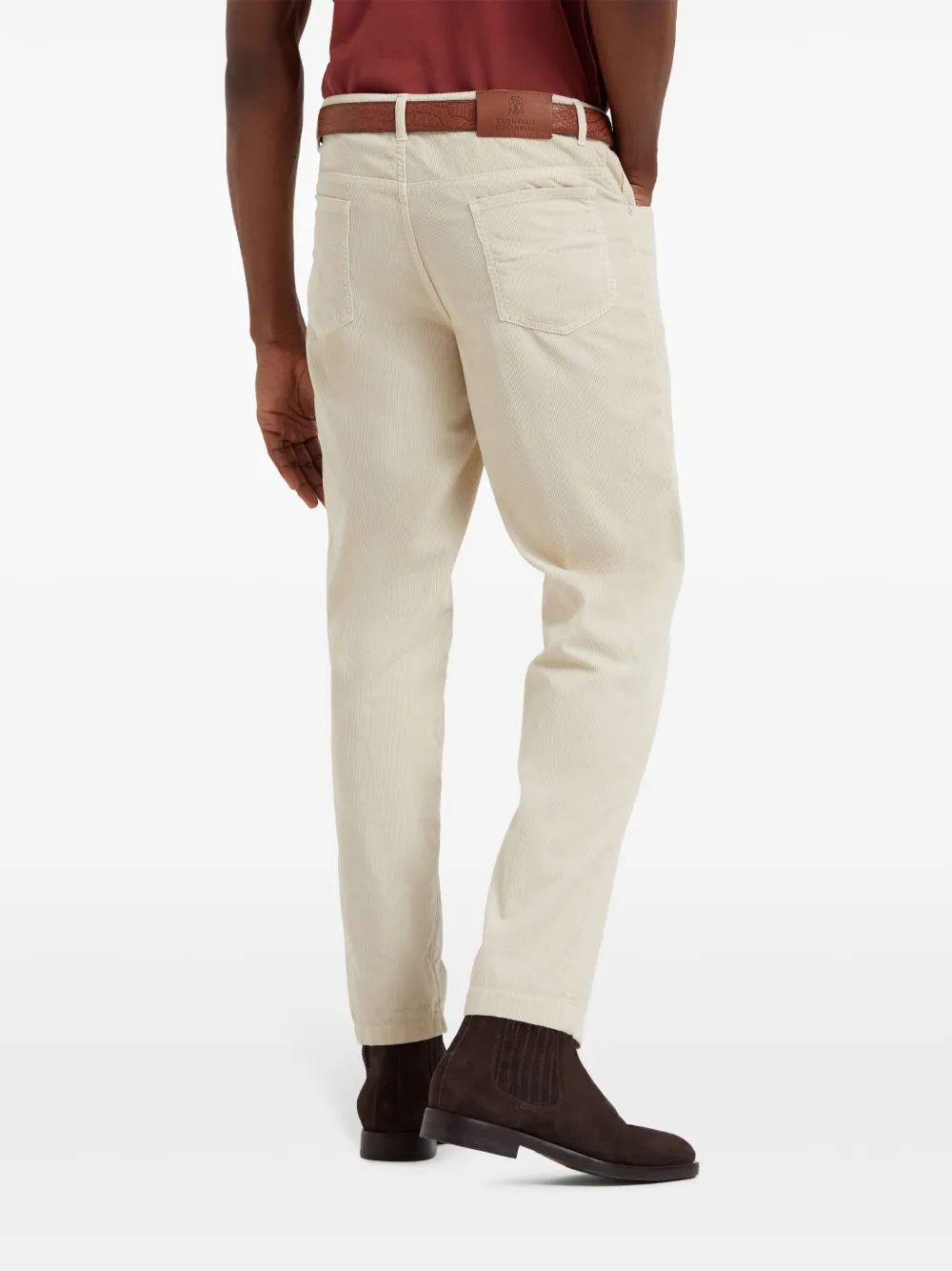 Brunello Cucinelli Ribfluwelen broek Beige