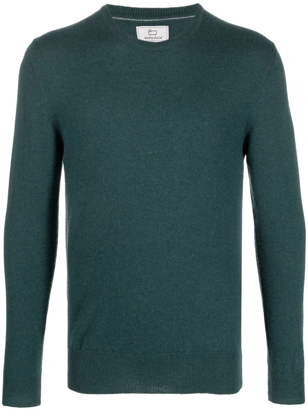 

Woolrich logo-embroidered crew-neck jumper - Green