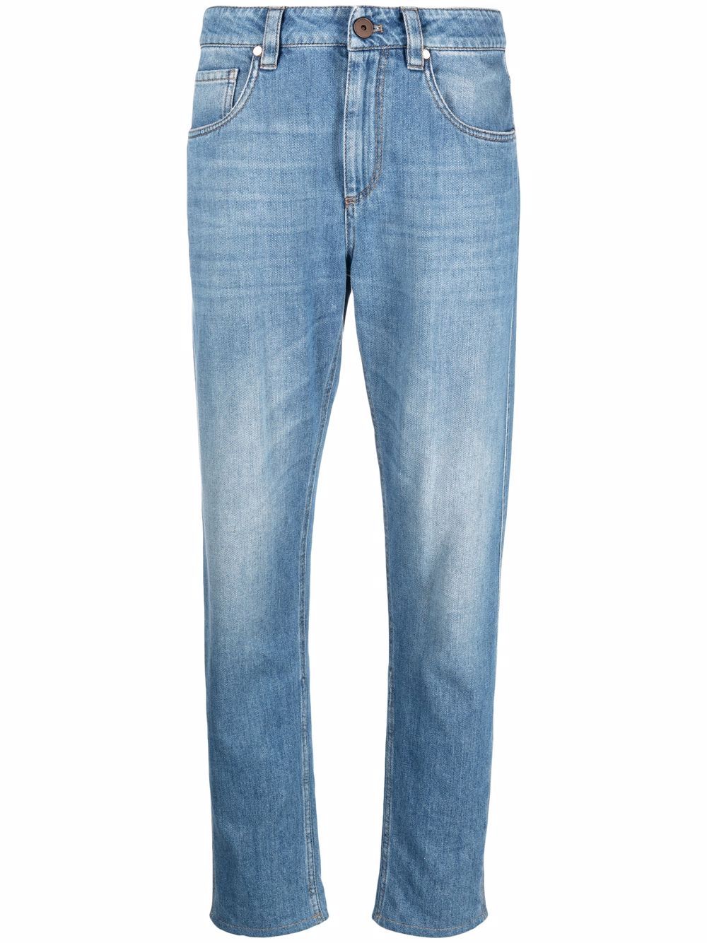 relaxed straight-leg jeans