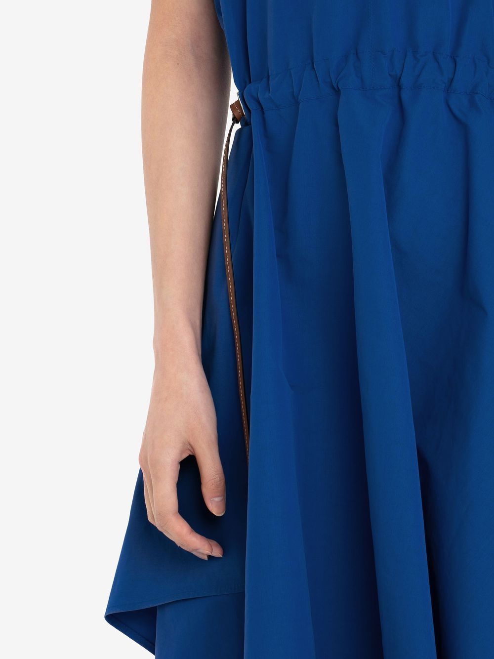 Shop Jw Anderson Asymmetric-hem Mini Dress In Blue