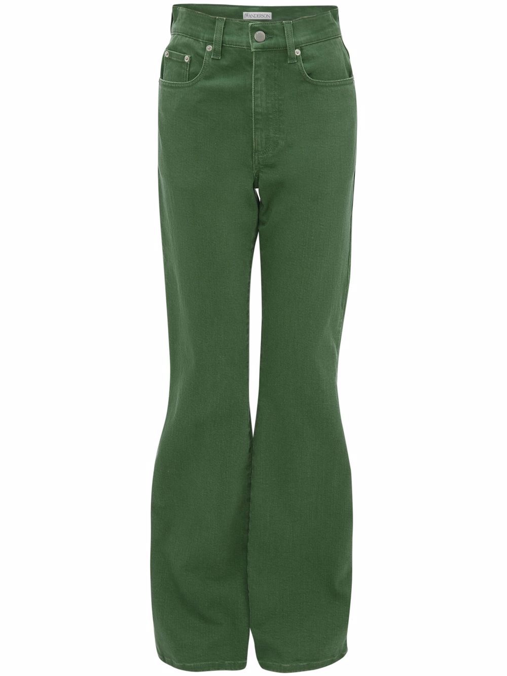 

JW Anderson jeans bootcut con tiro alto - Verde