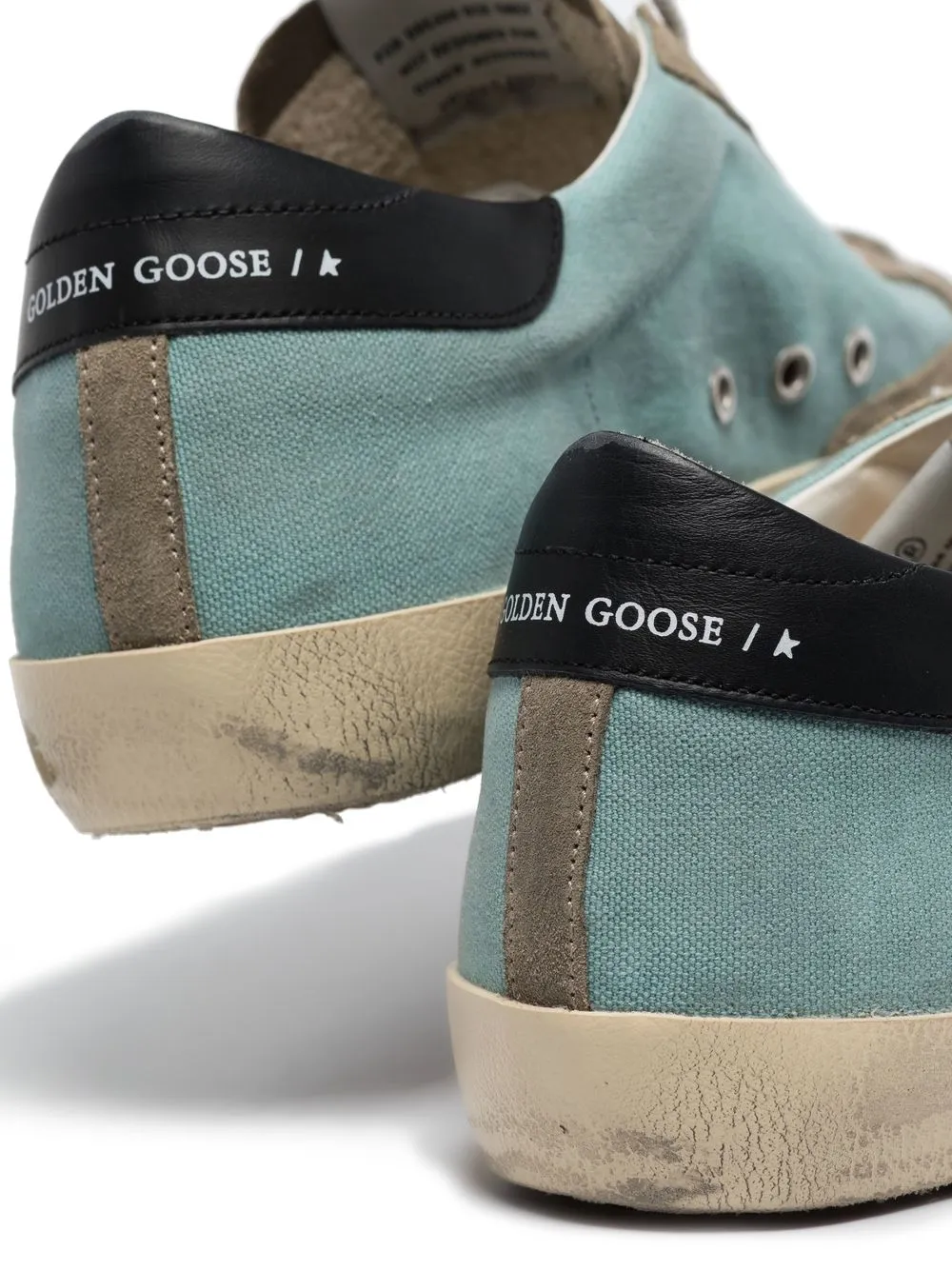 Shop Golden Goose Super-star Low-top Sneakers In Blue