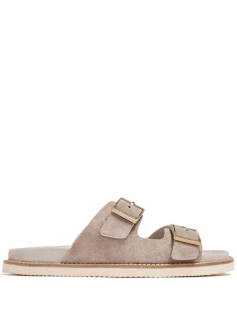 Brunello Cucinelli buckled suede sandals Men