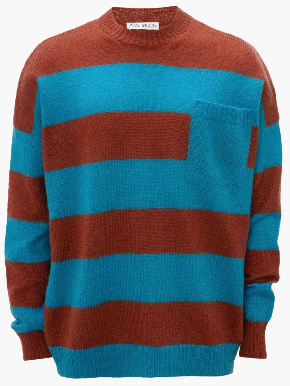 STRIPED PATCHPOCKET CREWNECK JUMPER in 