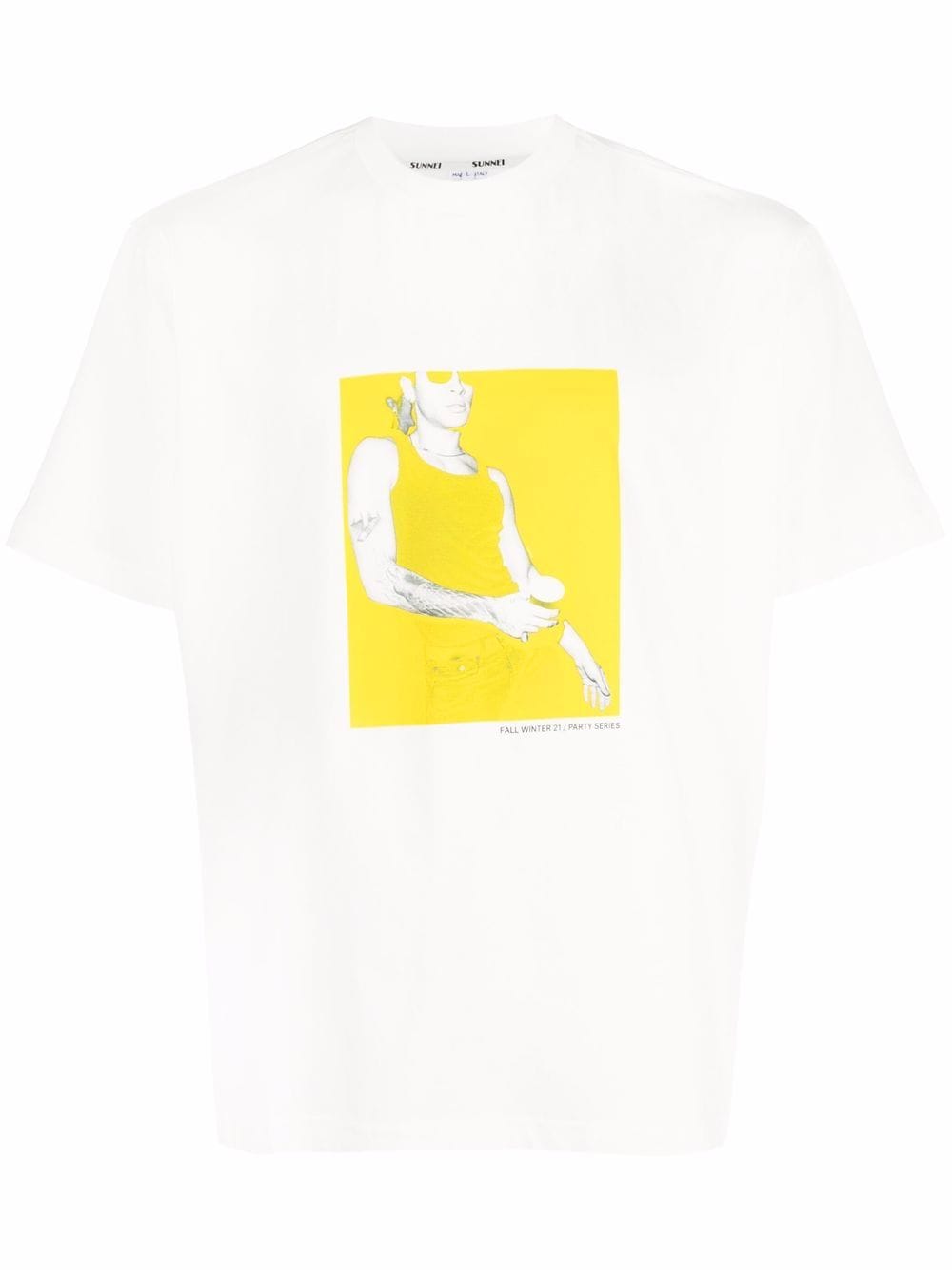 sunnei t-shirt à imprimé photographique - blanc