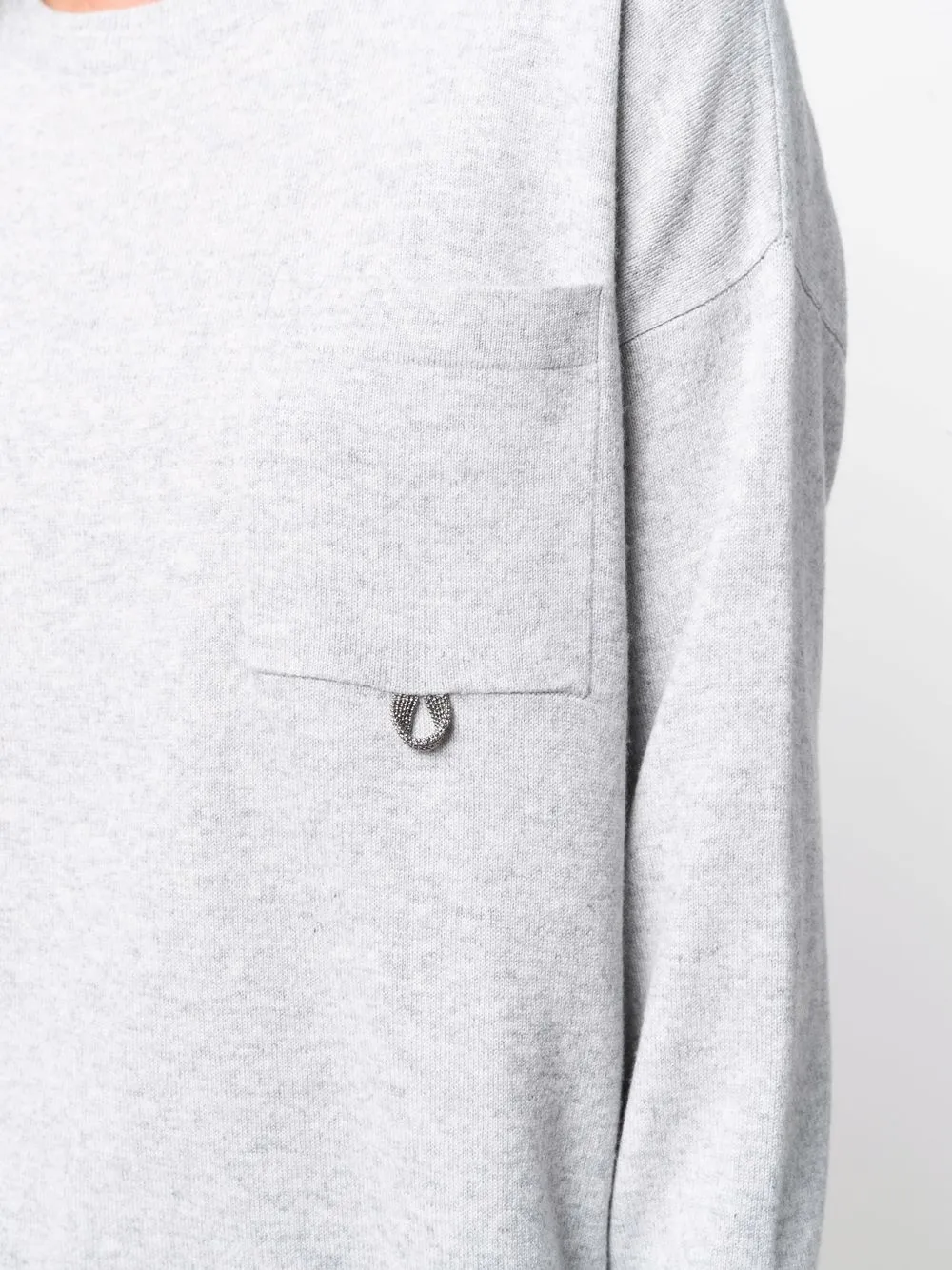 Brunello Cucinelli Jersey-knit Jumper In Grau