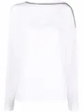 Brunello Cucinelli cold-shoulder blouse - White