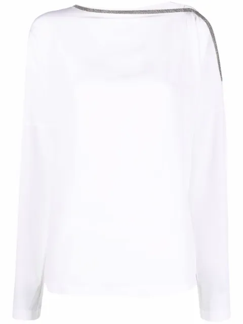 Brunello Cucinelli cold-shoulder blouse