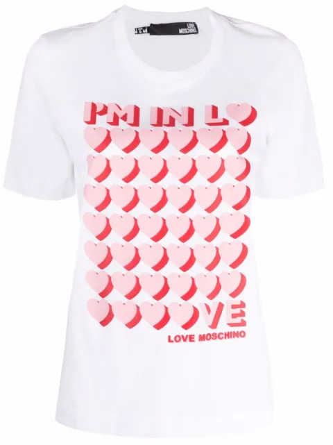 heart-print cotton T-shirt