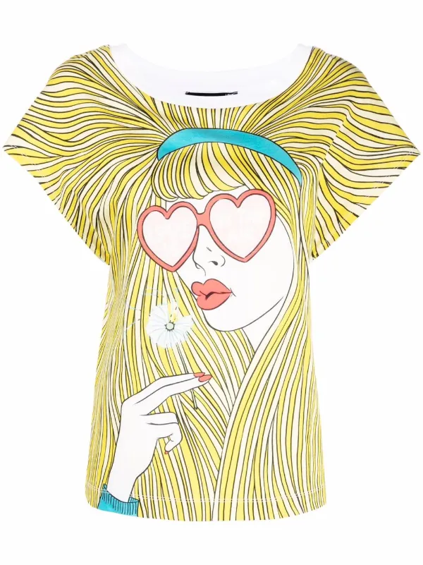 Love Moschino graphic-print Cotton T 