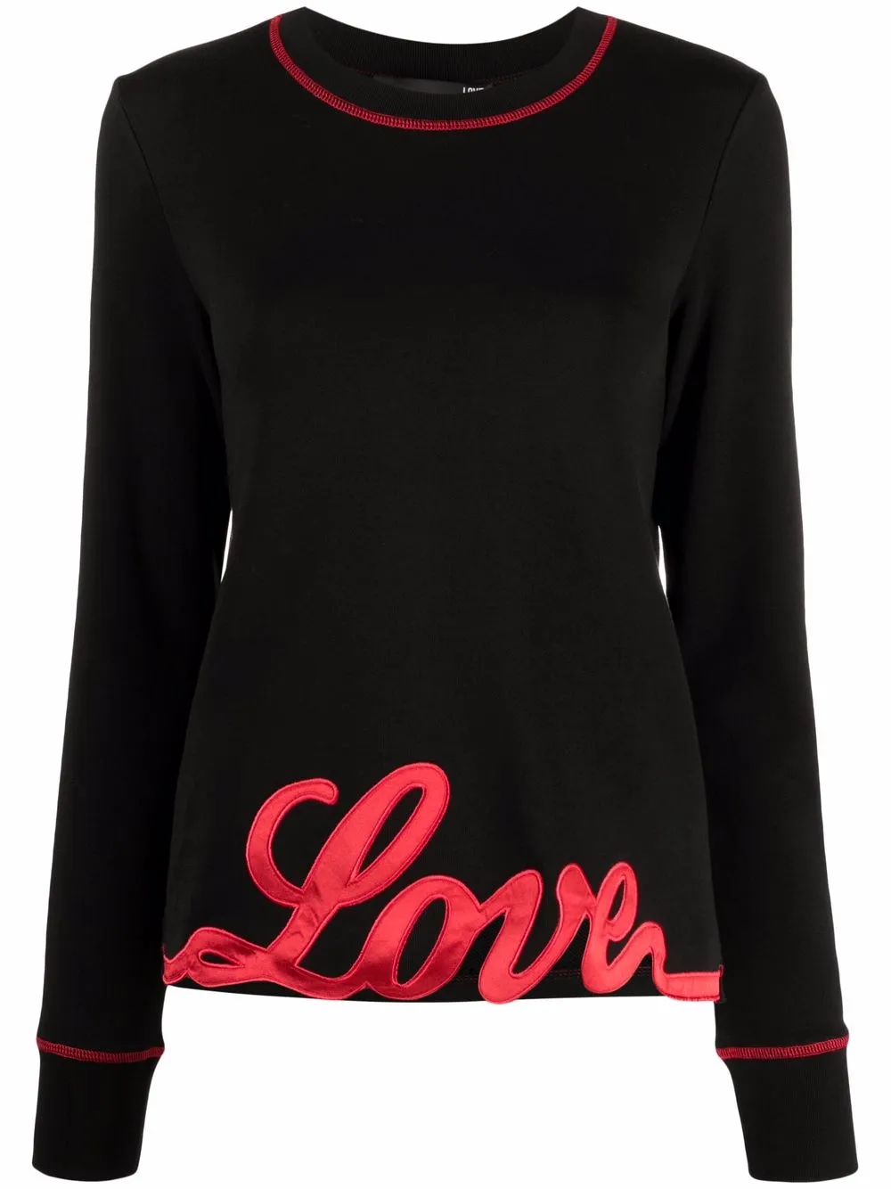 Love-embroidered jumper