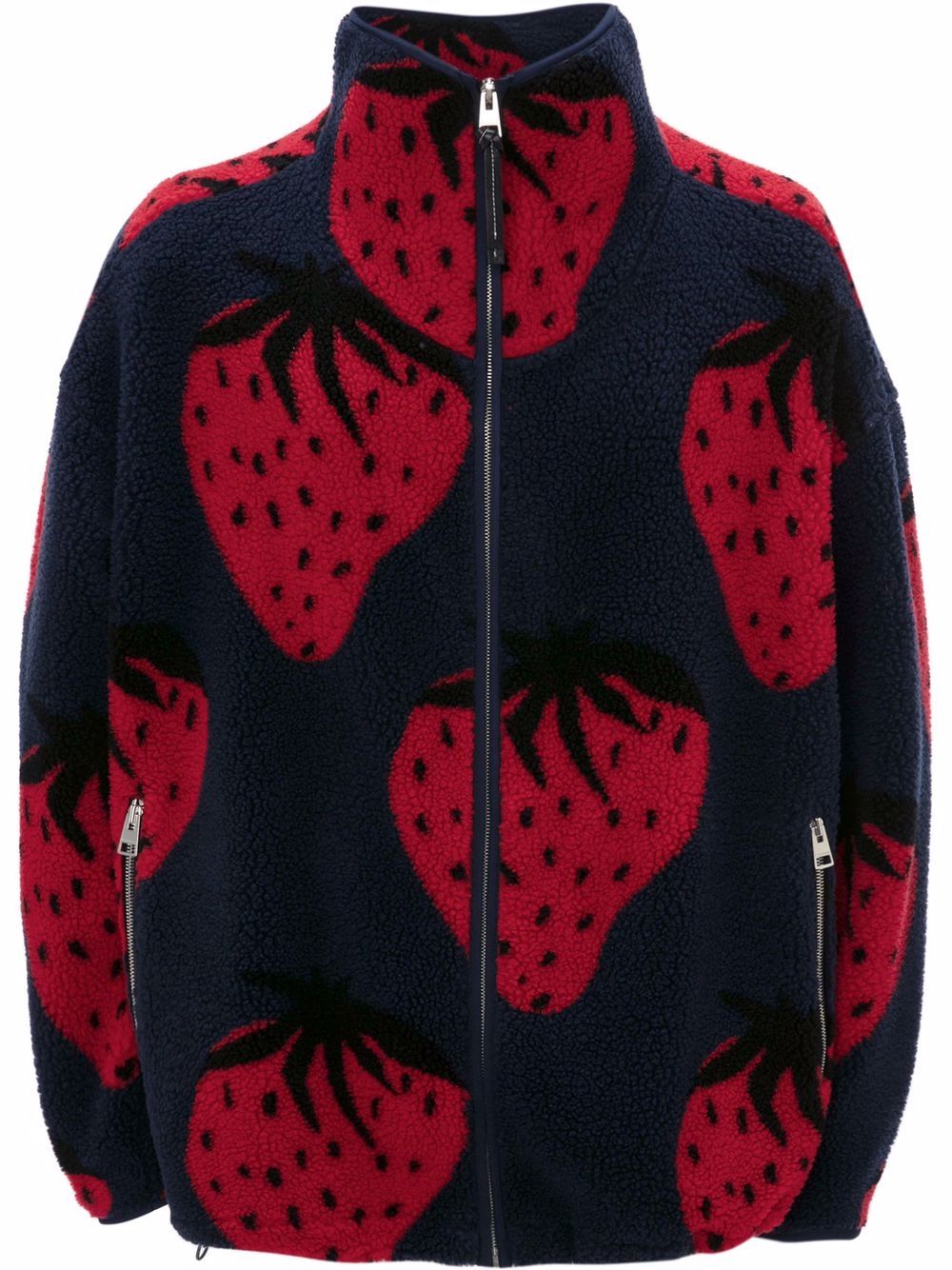 фото Jw anderson куртка на молнии с принтом strawberry