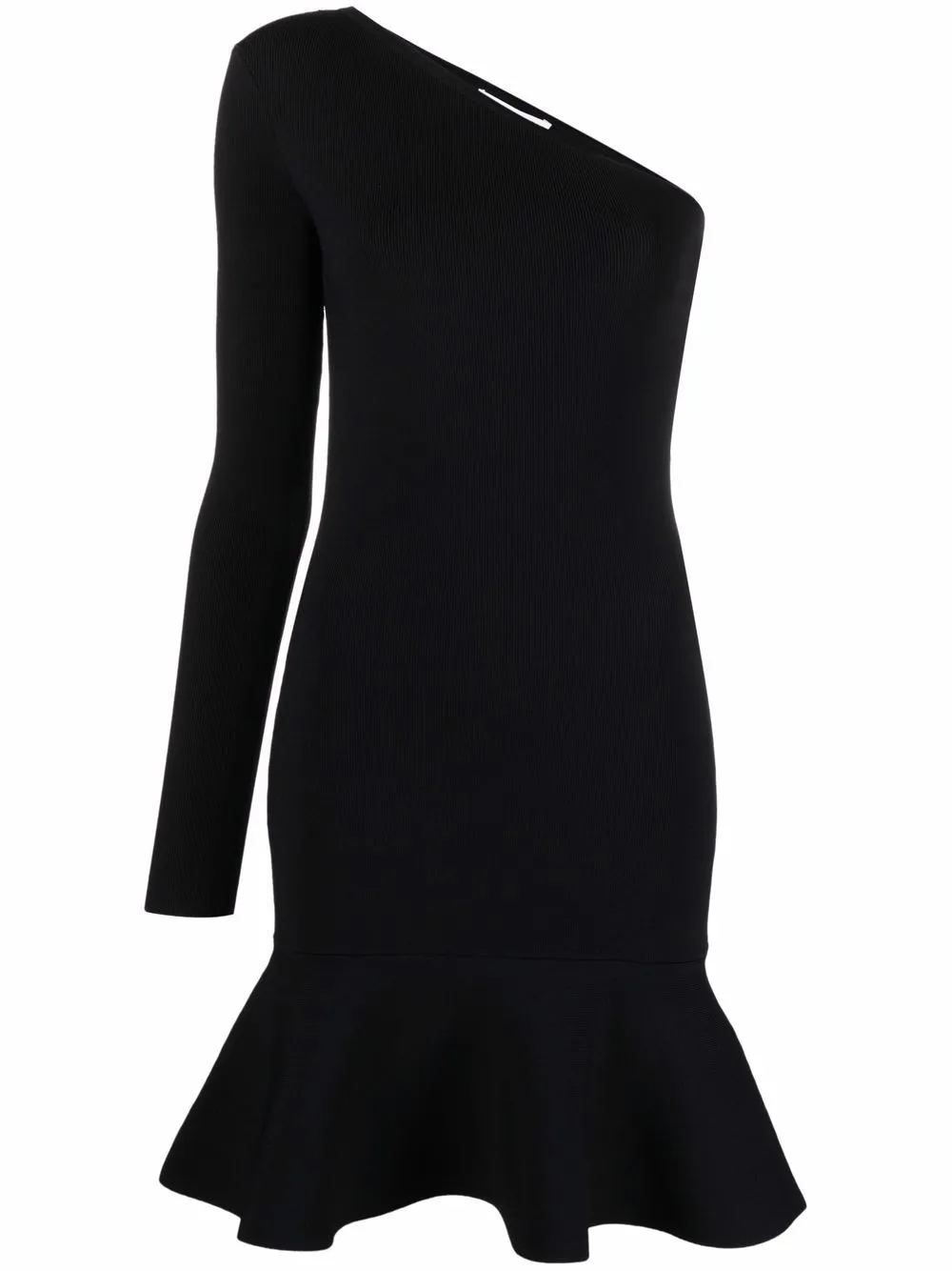 

JW Anderson one-shoulder ruffle-hem dress - Black