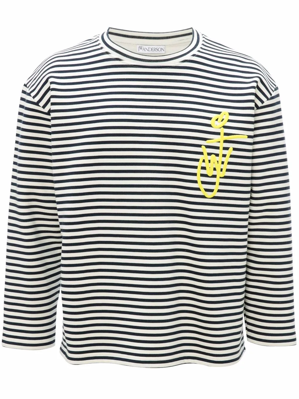 JW Anderson logo-embroidered Striped T-shirt - Farfetch