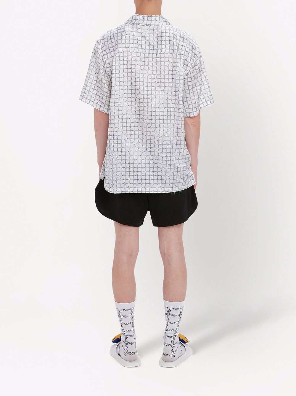 Find authentic products cheap JW Anderson check-print short-sleeve shirt Men