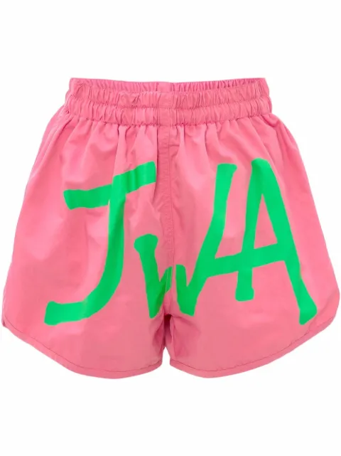 JW Anderson logo-print swim shorts