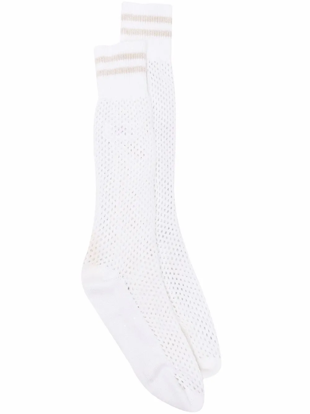Brunello Cucinelli stripe-trim socks | White | Image 1