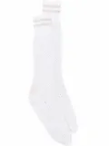 Brunello Cucinelli stripe-trim socks - White