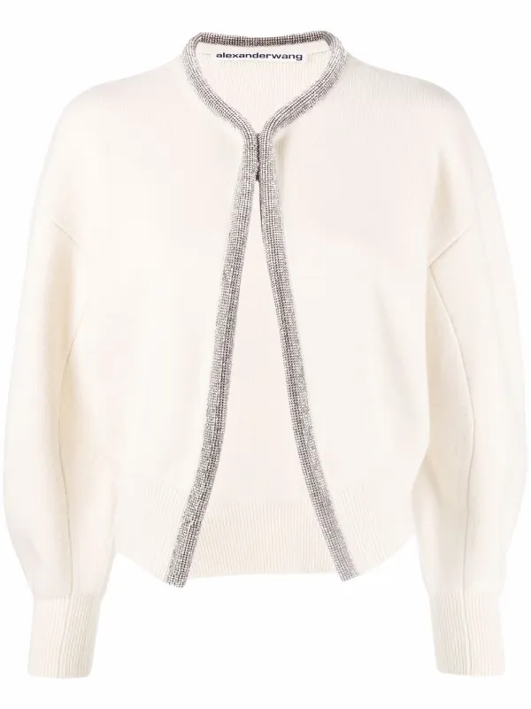 Alexander Wang rhinestone-trim Cardigan - Farfetch