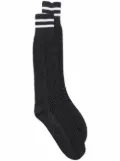 Brunello Cucinelli striped edge mesh socks - Grey