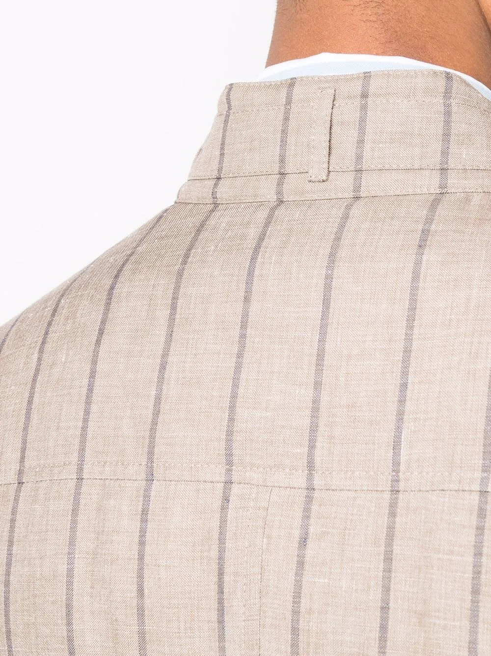 фото Brunello cucinelli дутый жилет в полоску