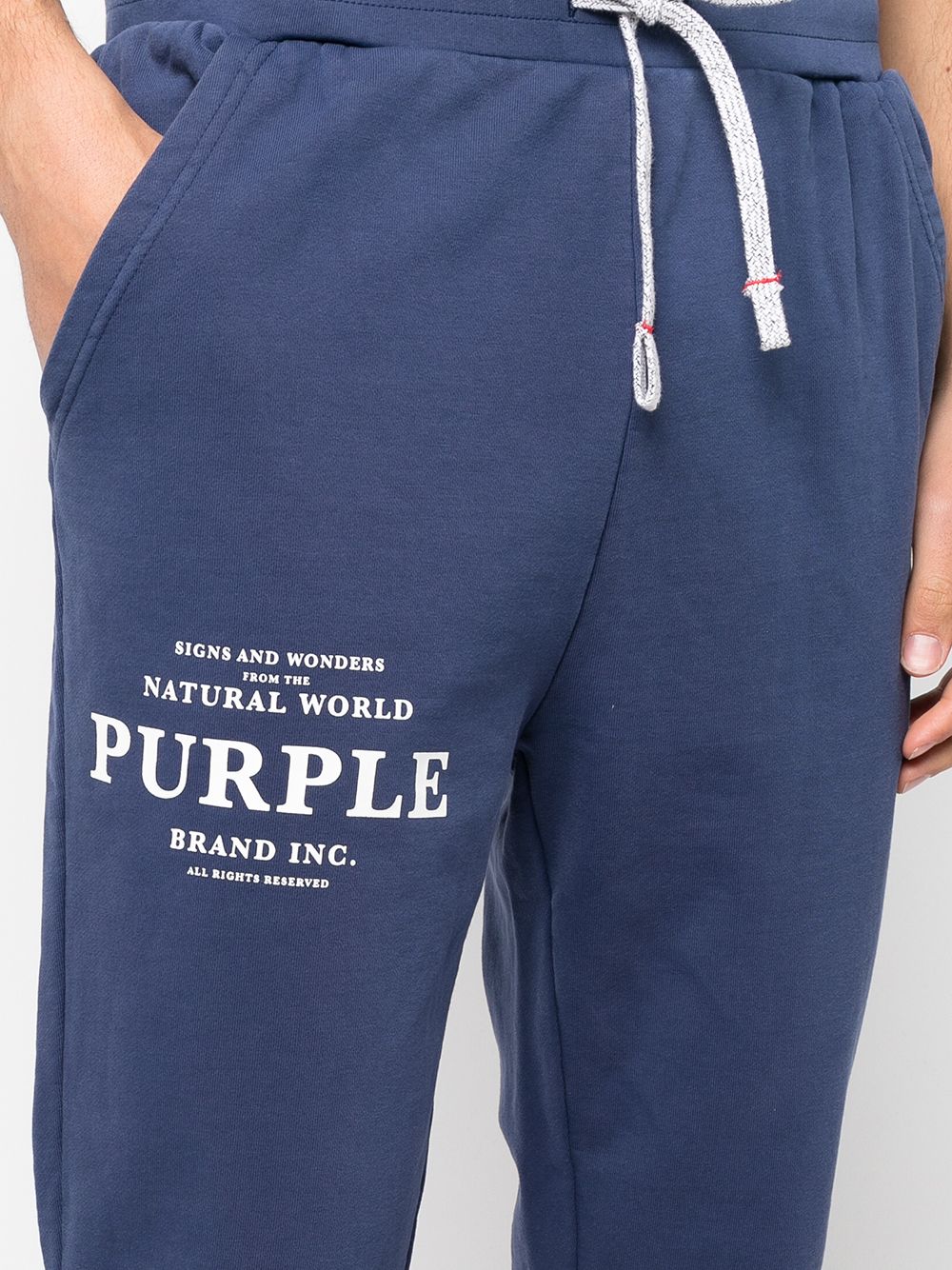 фото Purple brand спортивные брюки с кулиской и логотипом