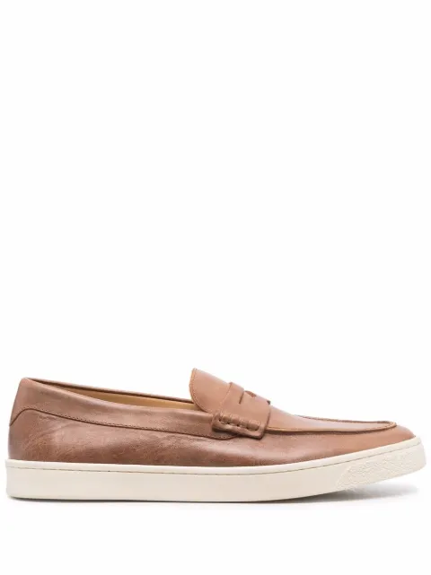 Brunello Cucinelli slip-on leather penny loafers