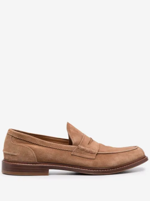 Brunello Cucinelli mocasines penny de gamuza