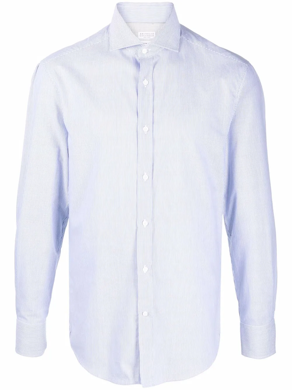 

Brunello Cucinelli camisa de seda con botones - Azul