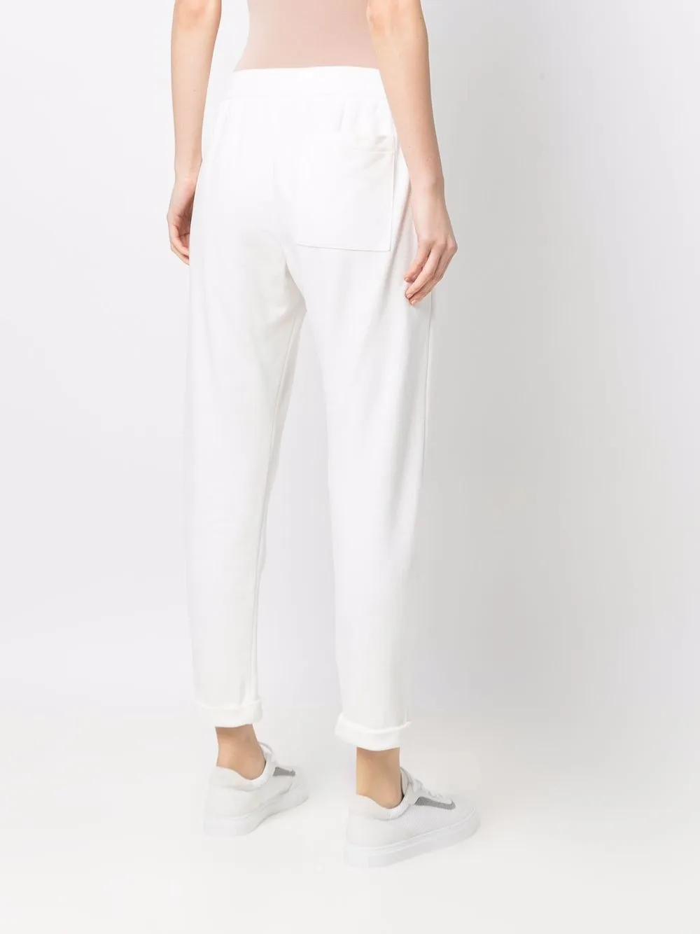 Brunello Cucinelli Drawstring-waist Joggers In Weiss