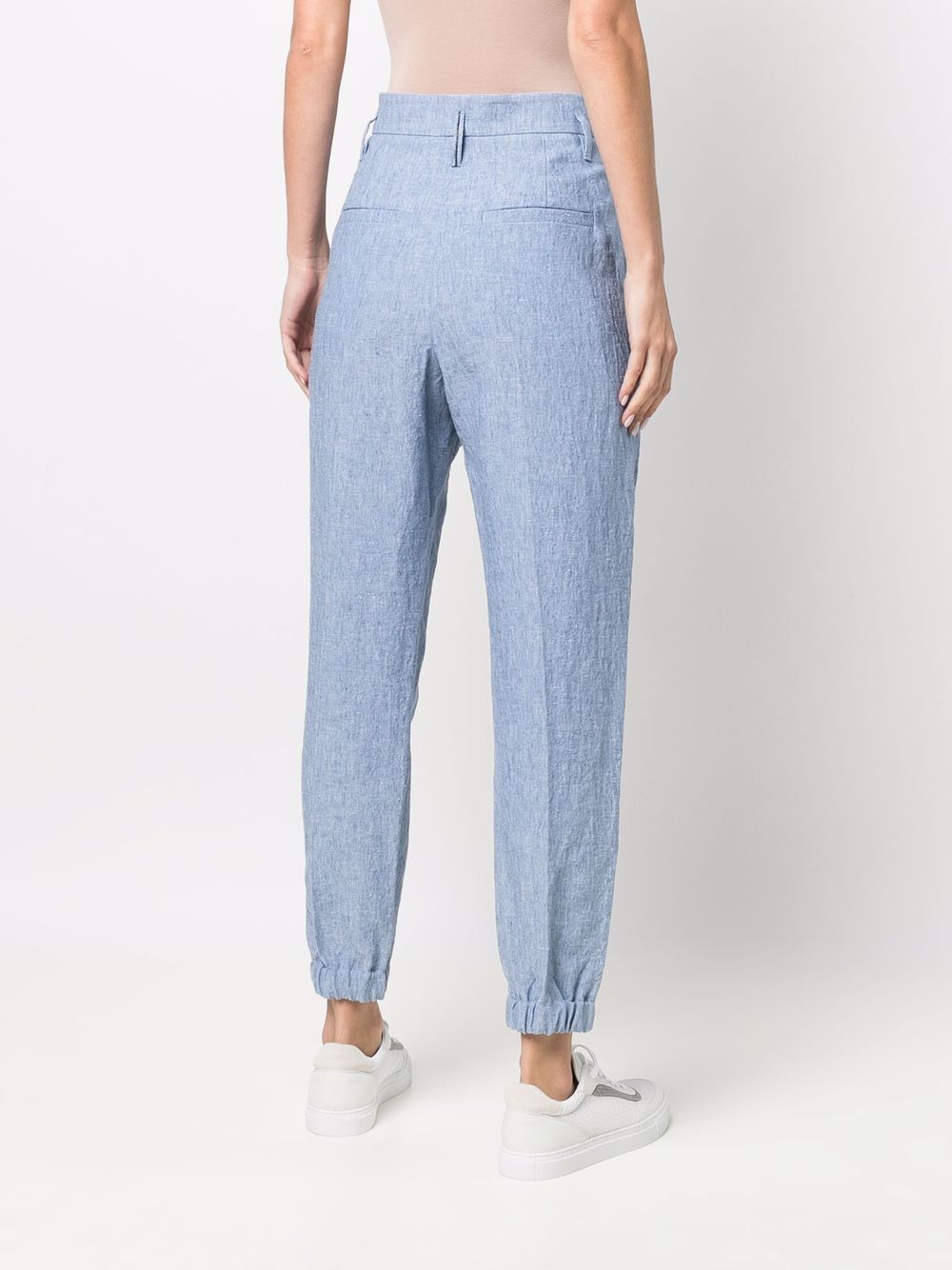 Brunello Cucinelli cuffed-ankle linen suit trousers Women