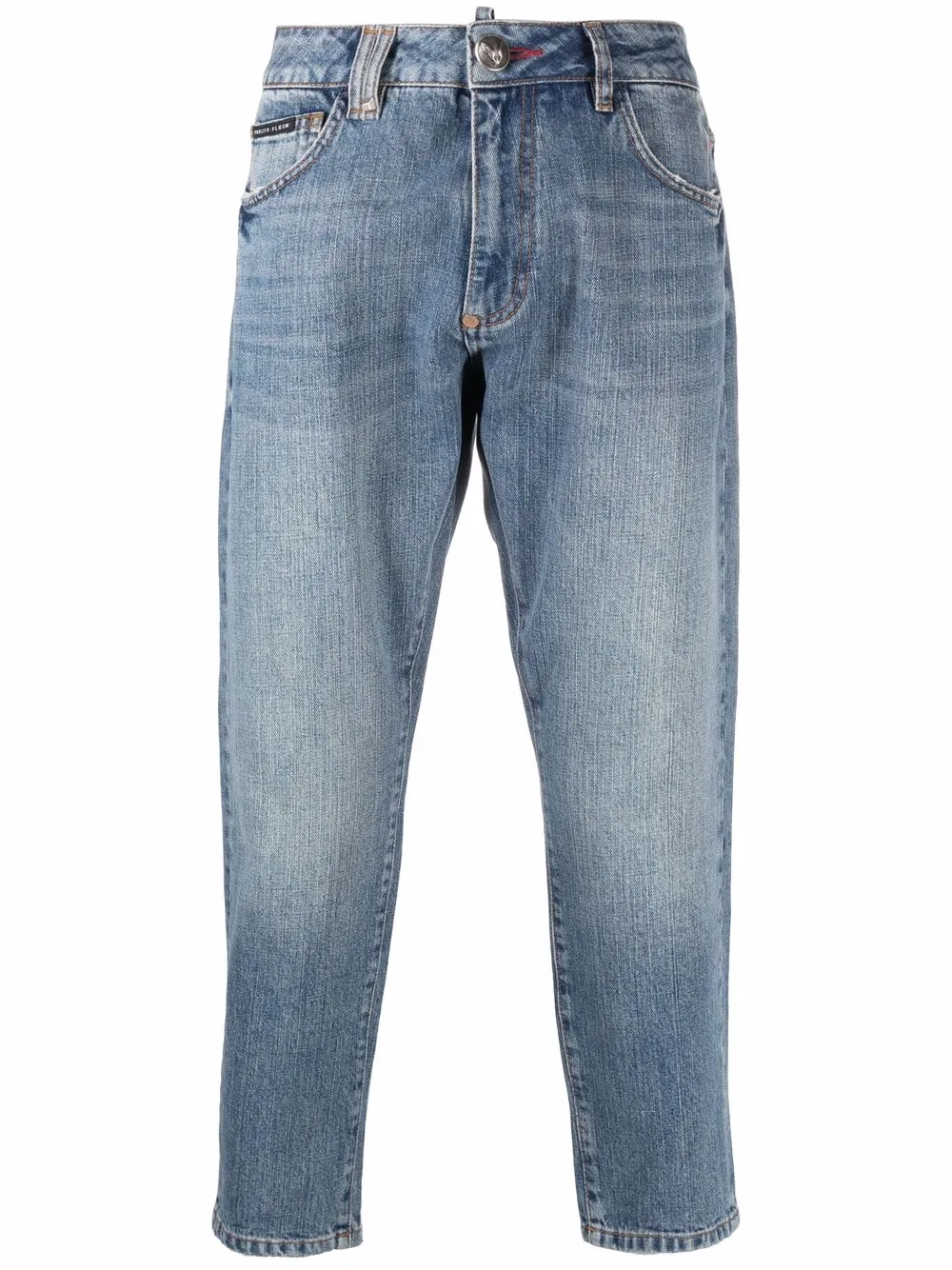 

Philipp Plein Iconic Plein cropped jeans - Blue