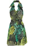 Amir Slama leaf print dress - Green