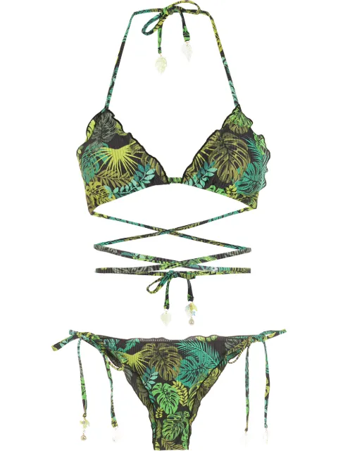 Amir Slama bikini con estampado tropical