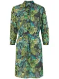 Amir Slama tropical print shirt dress - Green