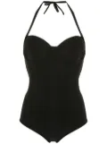 Amir Slama neck tie swimsuit - Black