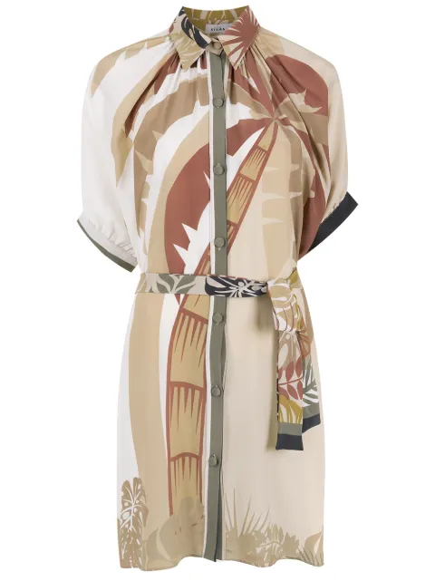 Amir Slama tropical print shirt dress