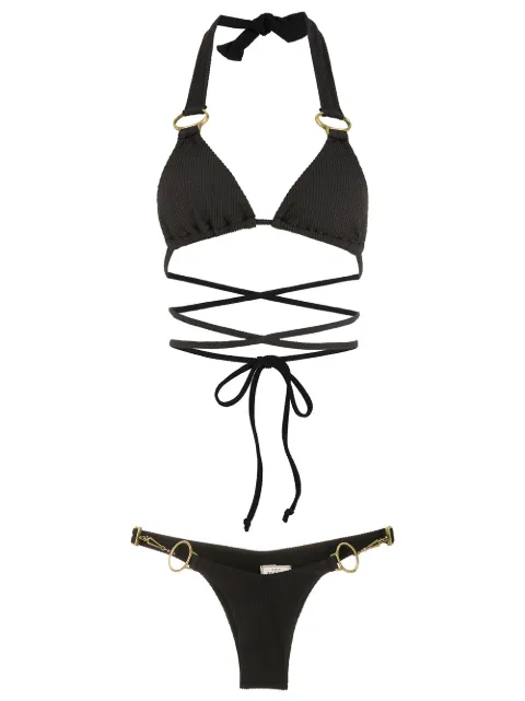 Amir Slama ribbed tie around bikini