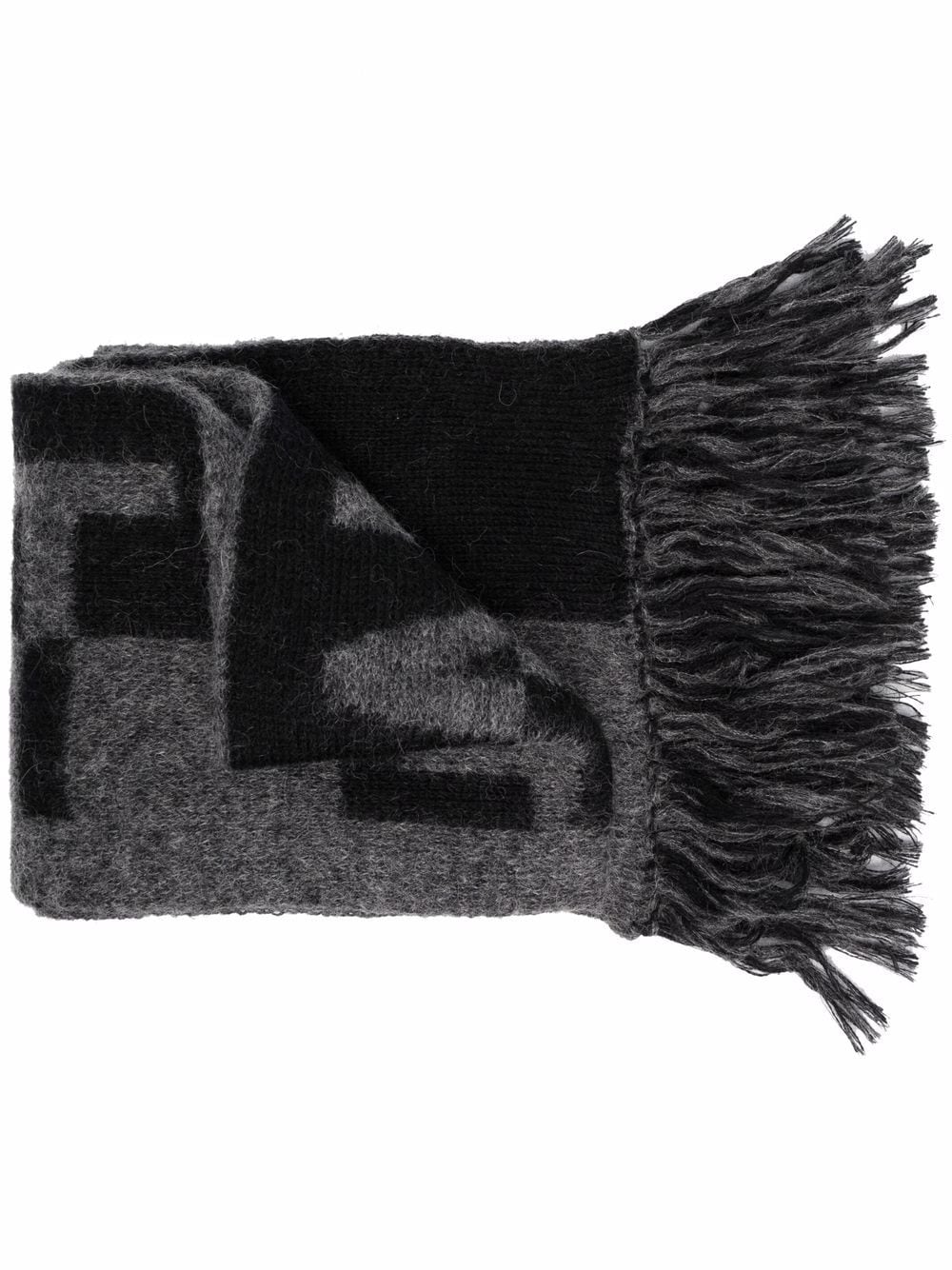 logo-print scarf