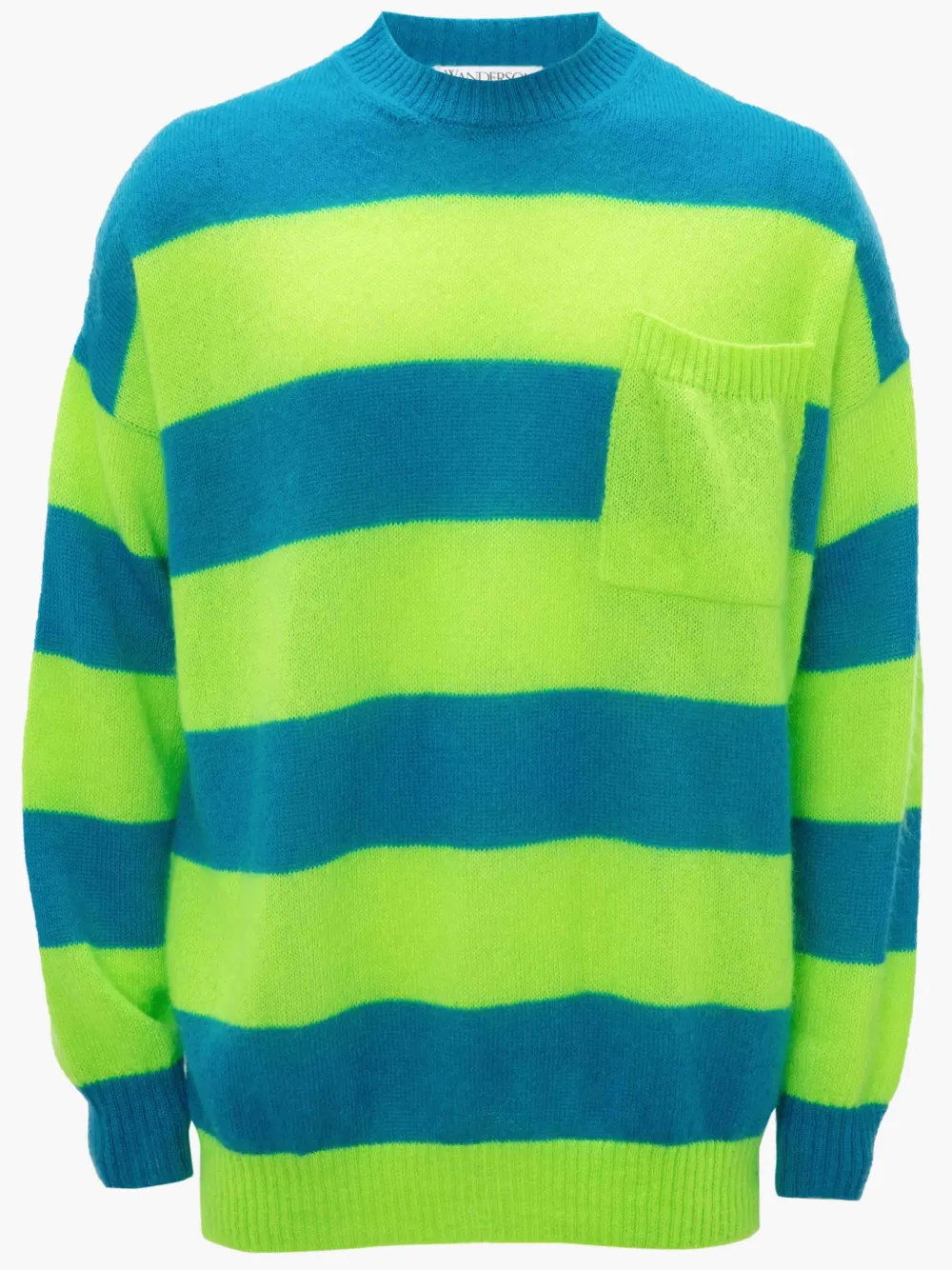STRIPED PATCHPOCKET CREWNECK JUMPER in 