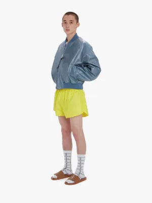 LEATHER BOMBER JACKET in grey | JW Anderson