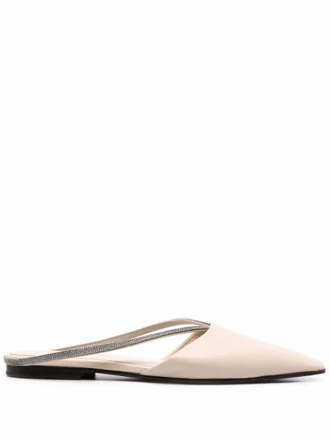 Brunello Cucinelli mules con detalles Monili