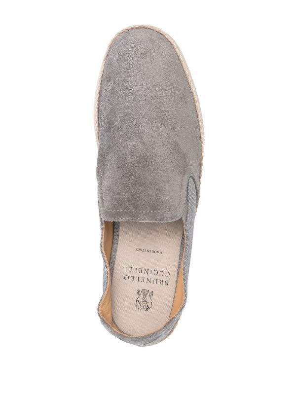 brunello cucinelli suede espadrilles