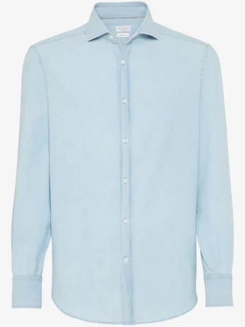 Brunello Cucinelli spread-collar shirt