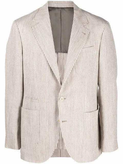 Brunello Cucinelli single-breasted striped blazer