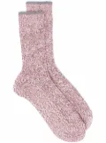 Brunello Cucinelli two-tone knitted socks - Red