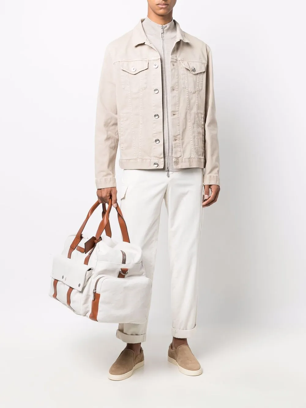 Brunello Cucinelli Ribfluwelen broek - Wit
